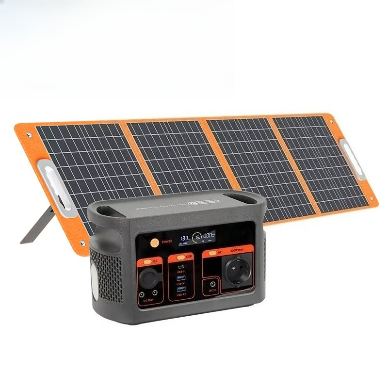 Outdoor Power Generator - เครื่องกำเนิดไฟฟ้าพลังงานแสงอาทิตย์แบบไซน์เวฟบริสุทธิ์ 300W พร้อมแบตเตอรี่ LiFePO4 สำหรับตั้งแคมป์ พลังงานภายในบ้าน