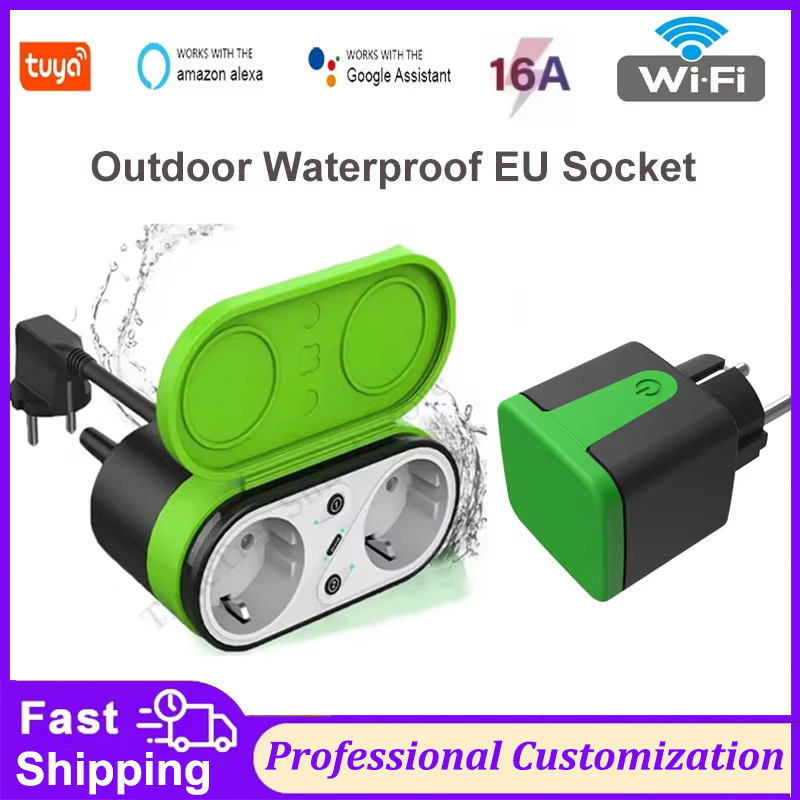 Outdoor Power Plug - ปลั๊กไฟอัจฉริยะ Tuya EU 16A Wifi สำหรับภายนอกอาคาร