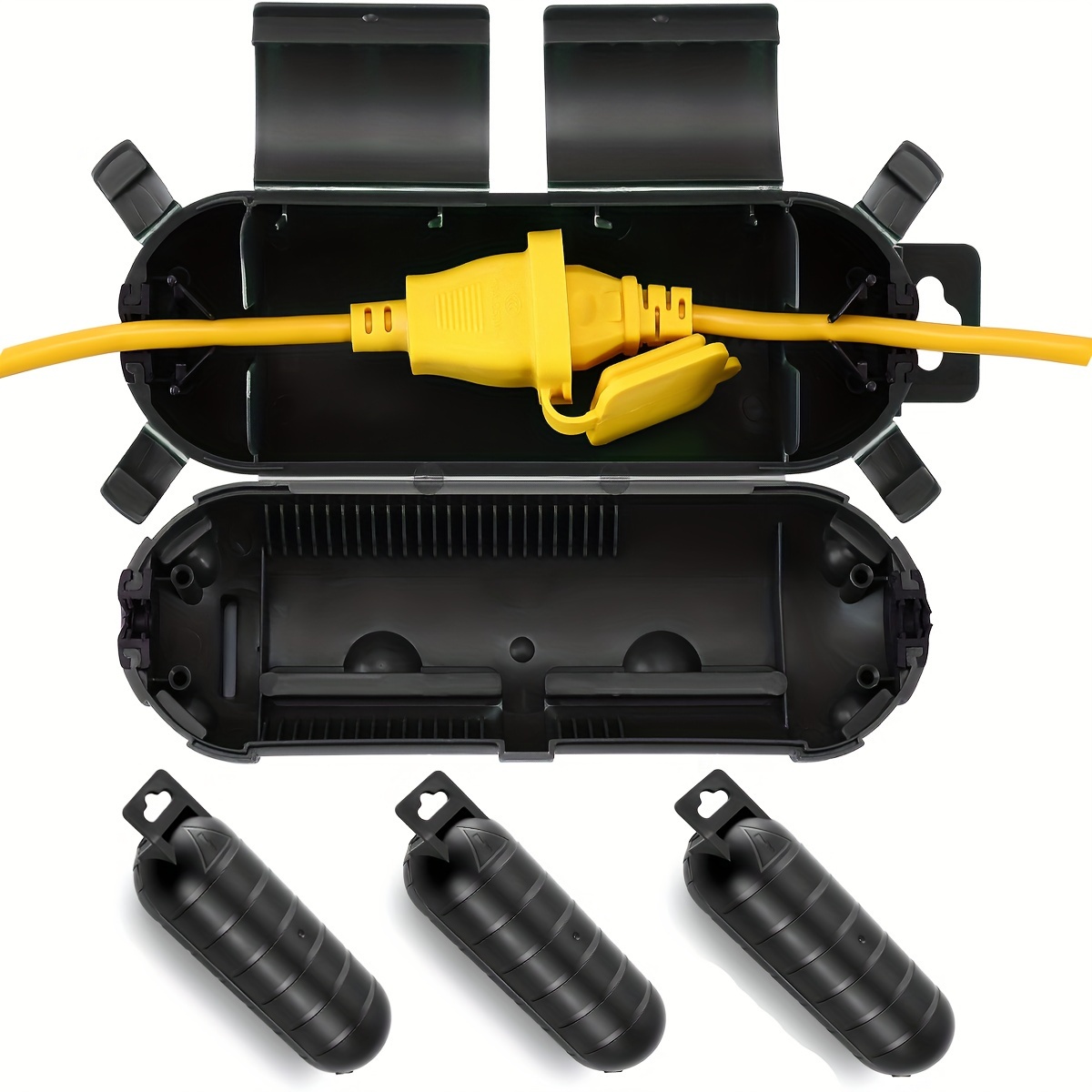 Outdoor Power Hub - สายไฟต่อปลั๊กการเชื่อมต่อฝาครอบป้องกันความปลอดภัย, กันน้ําในร่มกลางแจ้ง, String วันหยุดคริสต์มาสไฟเครื่องมือพัดลม