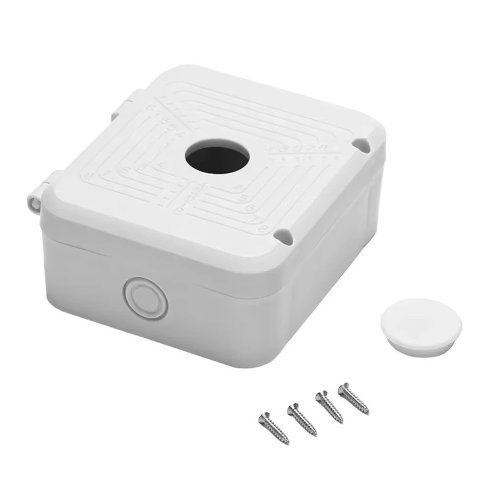 Outdoor Power Cable Junction Box - กล่องต่อสายไฟกันน้ำใหม่ กล่องพลาสติกกันน้ำสำหรับกล้องวงจรปิด สีขาว กล่องสายไฟสำหรับใช้งานกลางแจ้ง