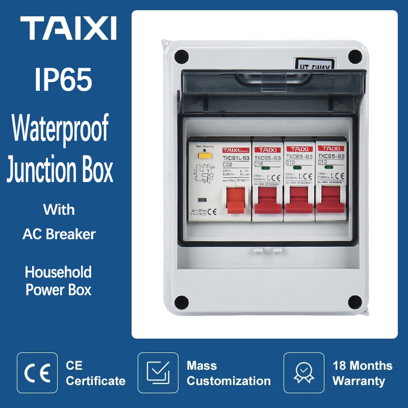 Outdoor Power Junction - กลางแจ้งครัวเรือนสวิตช์ MCB กันน้ำการกระจายไฟฟ้ากล่อง Circuit Breaker Power