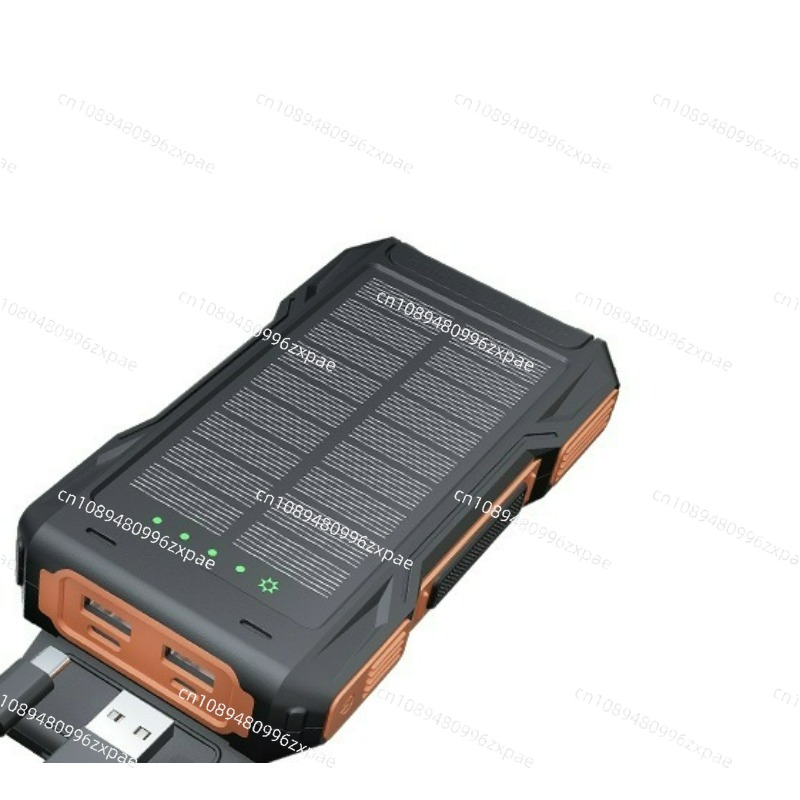 Outdoor Power Bank - แบตเตอรี่สำรองพลังงานแสงอาทิตย์ 10000mAh ชาร์จด้วยมือหมุน กันน้ำ พร้อมเข็มทิศ สำหรับใช้งานกลางแจ้ง