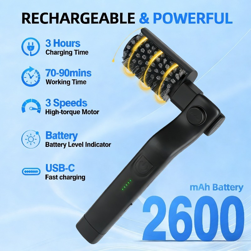 Outdoor Power Grill - แปรงทำความสะอาดเตาไฟฟ้า 2 in 1 ไร้สาย ชาร์จซ้ำได้