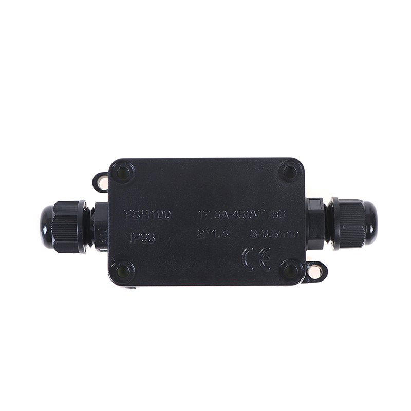 Outdoor Power Cable Junction Box - กล่องเชื่อมต่อสายไฟภายนอกอาคาร 2 ทาง IP66 กันน้ำ ขั้วต่อสายเคเบิล