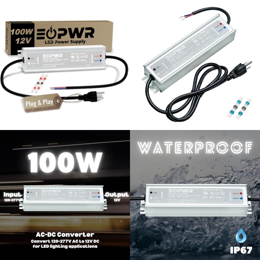 Outdoor Power Supply - ไดร์เวอร์ LED กันน้ำ IP67 แหล่งจ่ายไฟ AC120-277V