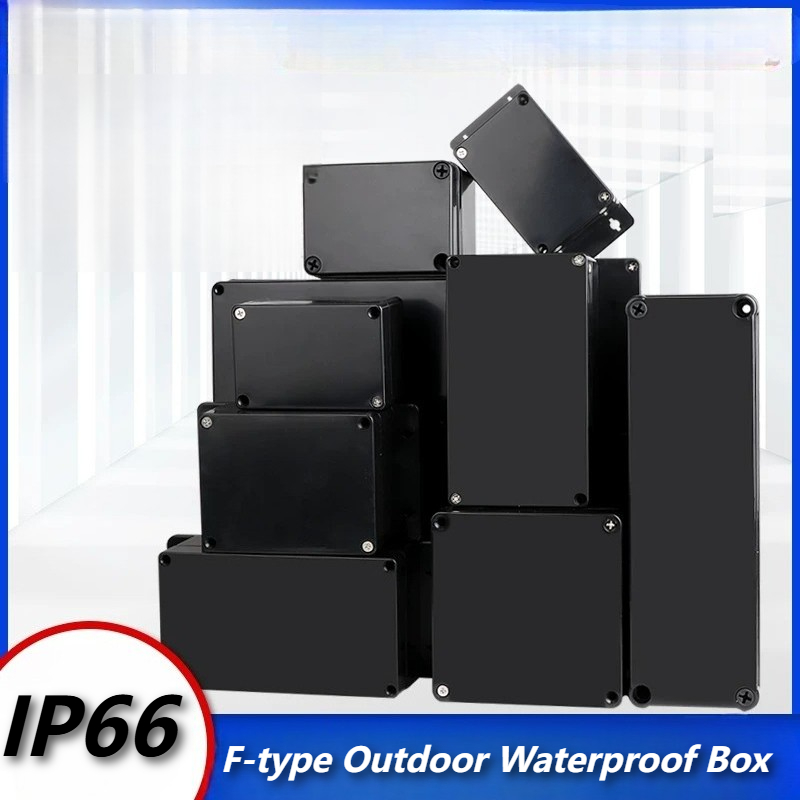 Outdoor Power Monitor - กล่องเชื่อมต่อกันน้ำสามชั้น สำหรับใช้งานภายใน/ภายนอกอาคาร สำหรับระบบตรวจสอบความปลอดภัย กล่องพลาสติก ABS สีดำ