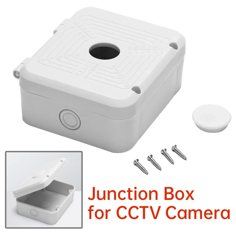 Outdoor Power Cable Junction Box - กล่องเชื่อมต่อกันน้ำสำหรับกล้องวงจรปิด กล่องสายวิดีโอ กล่องสายไฟ กล่องป้องกันกล้องอิเล็กทรอนิกส์สำหรับใช้งานภายนอกอาคาร สีขาว