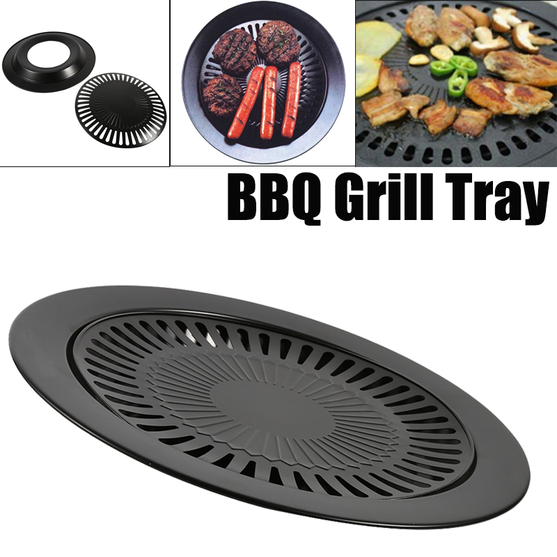 Outdoor Power Grill - กระทะย่างบาร์บีคิวไร้ควันแก๊สในครัวเรือน Non-Stick เตาแก๊สแผ่นเตาไฟฟ้าถาดอบบาร์บีคิวย่างบาร์บีคิวเครื่องมือกลางแจ้ง