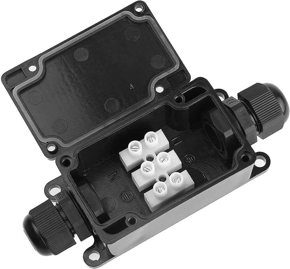 Outdoor Power Cable Junction Box - กล่องรวมสายไฟกันน้ำกลางแจ้ง 2 ทาง 3 ชิ้น มาตรฐาน