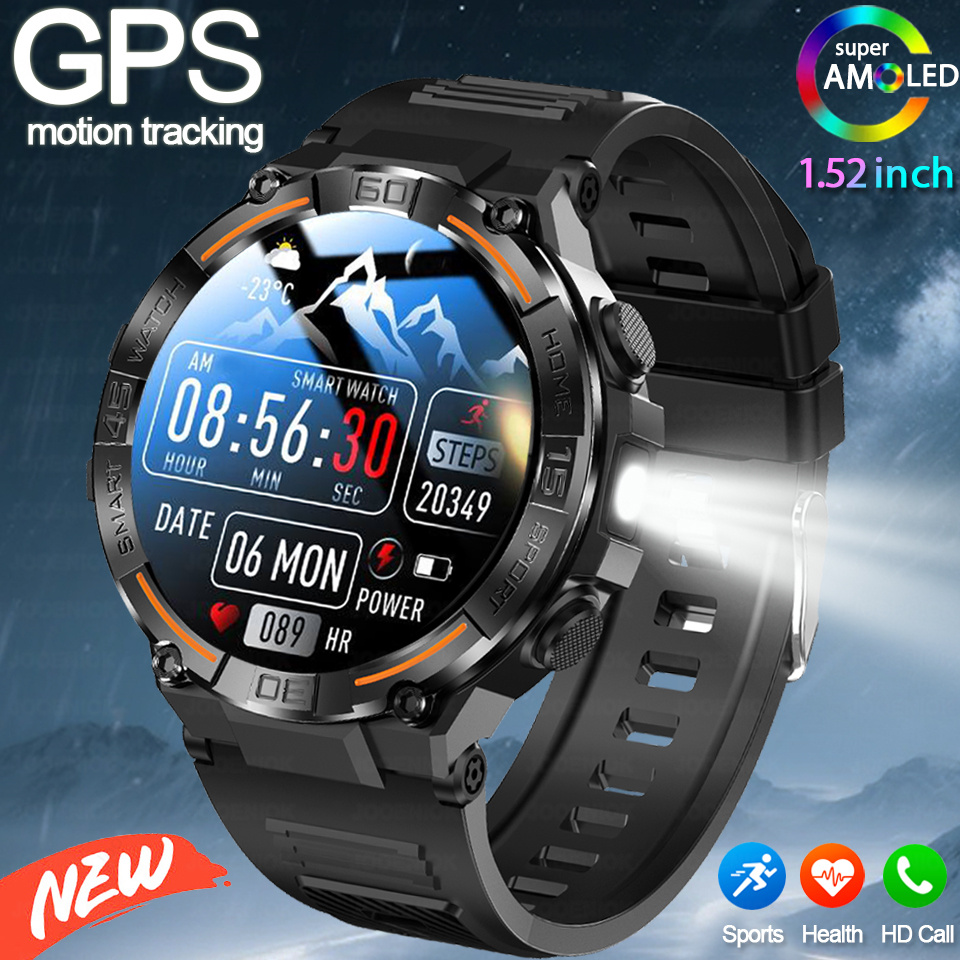 Outdoor Power Monitor - 2026 ใหม่ทหารนาฬิกาสมาร์ทกลางแจ้ง GPS 1.52