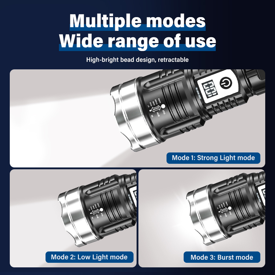 ไฟฉาย LED กำลังสูง 200000LM แบ - Outdoor Power Supply บทวิจารณ์และราคา