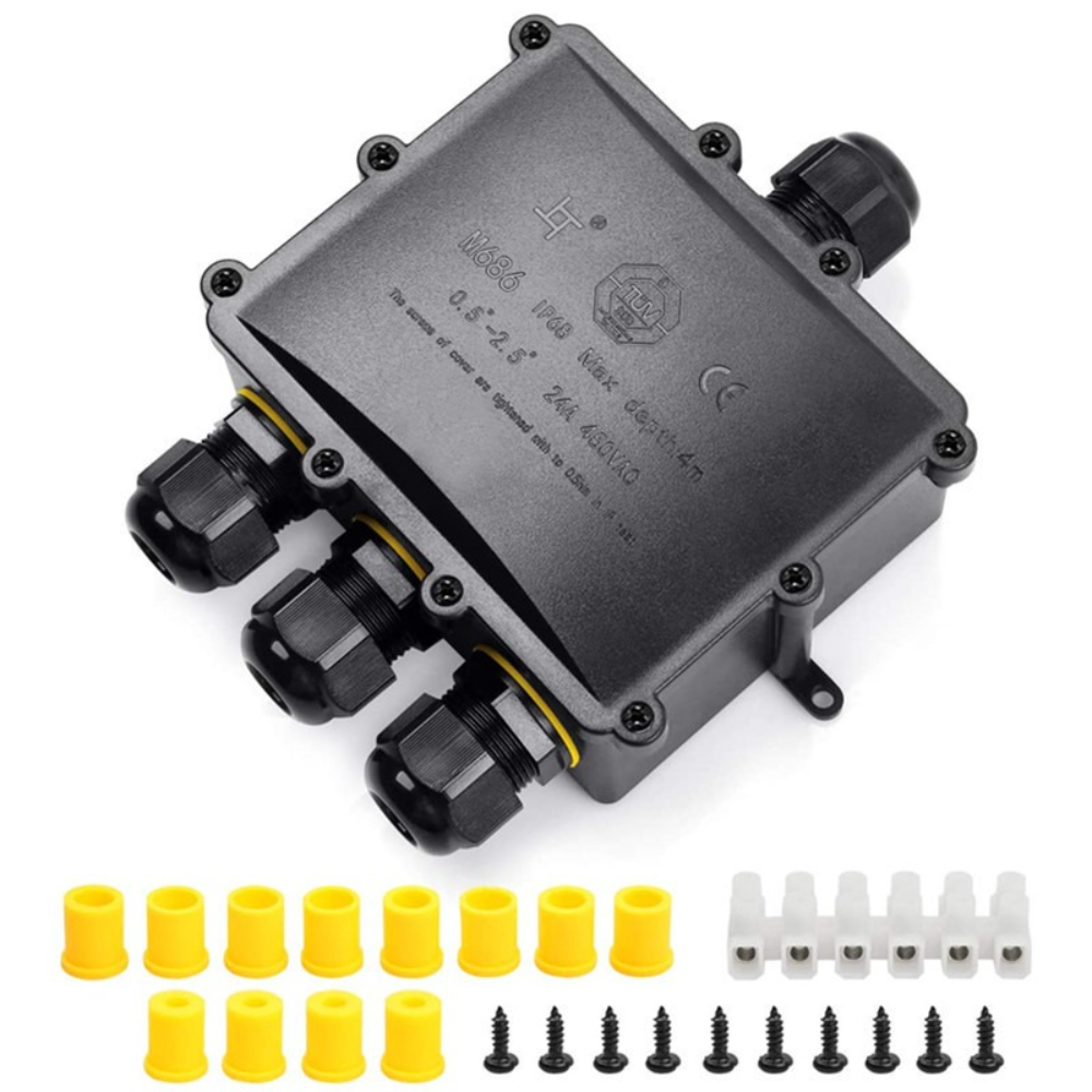 4Way 1In3Out IP68 กันน้ํา 4-14 - Outdoor Power Cable Junction Box บทวิจารณ์และราคา