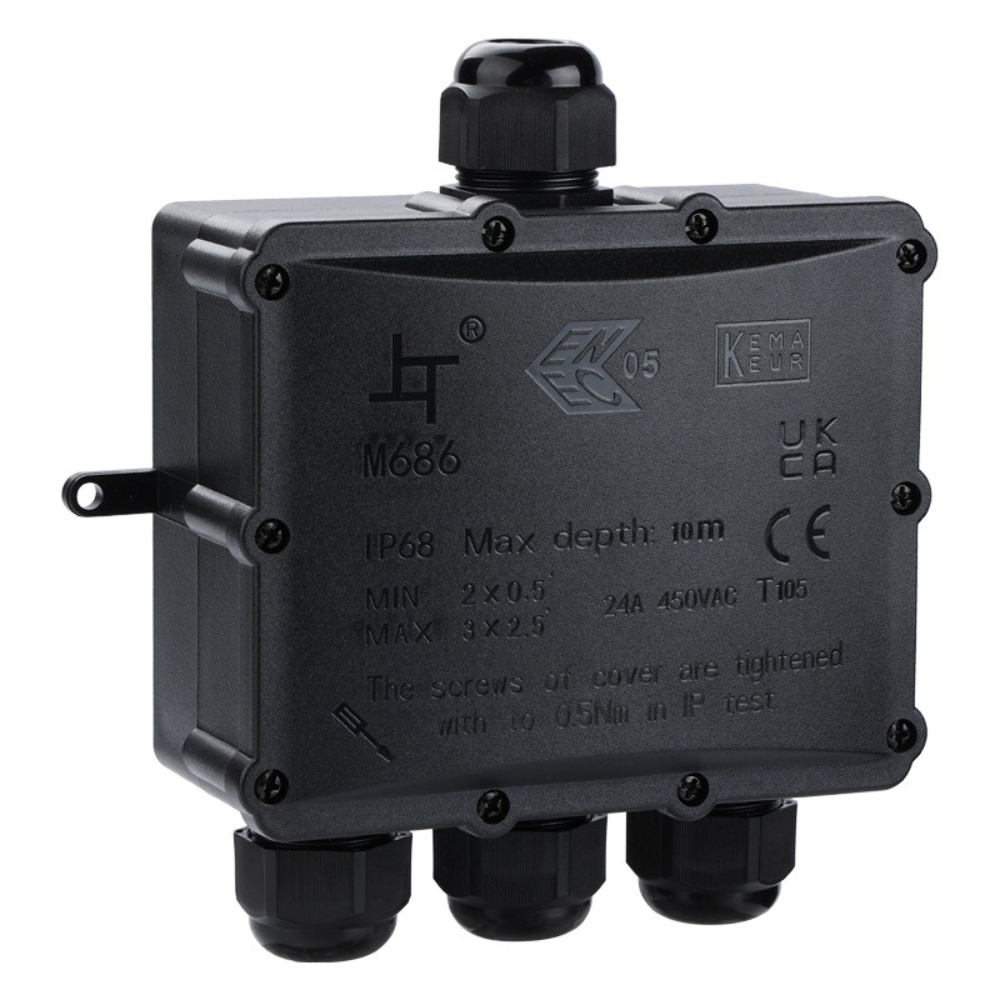 4Way 1In3Out IP68 กันน้ํา 4-14 - Outdoor Power Cable Junction Box บทวิจารณ์และราคา