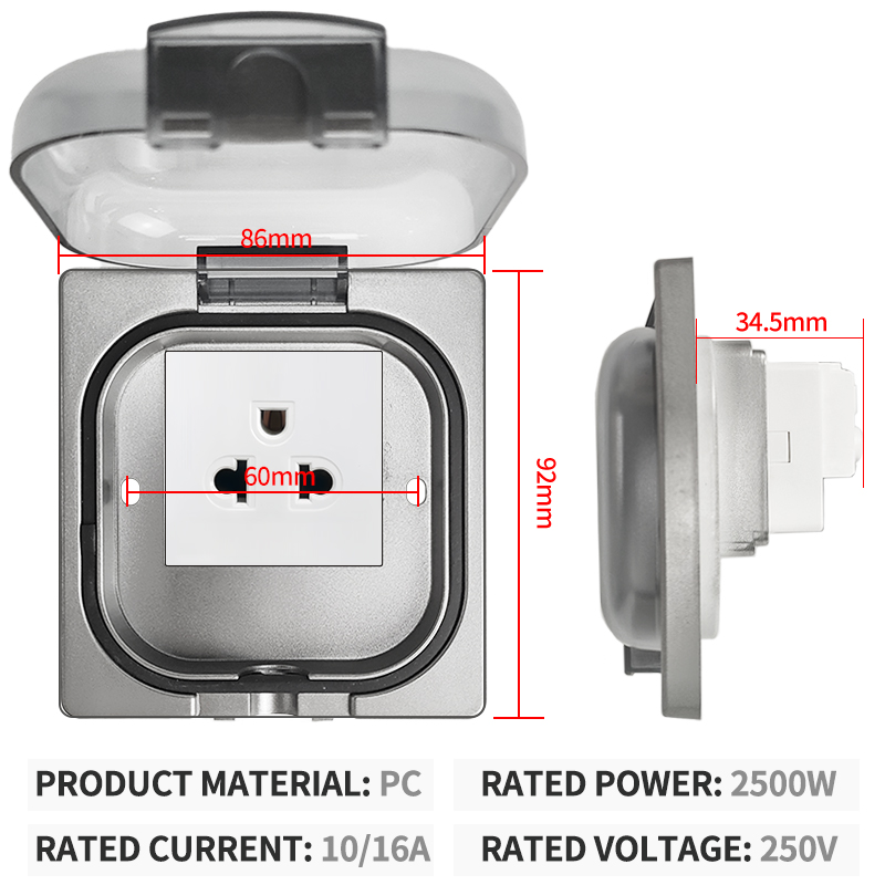 ปลั๊กไฟกันน้ำกลางแจ้ง IP65 - แ - Outdoor Power Receptacle บทวิจารณ์และราคา