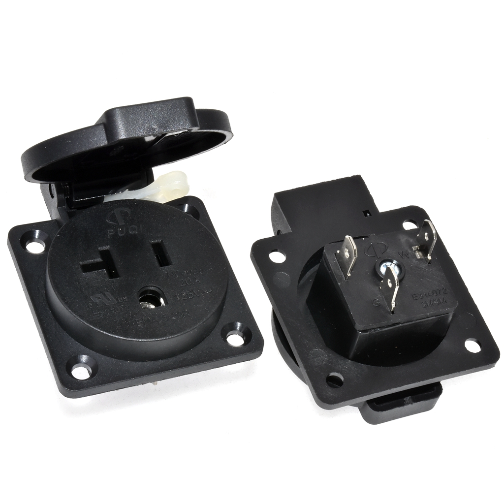 20A 15A ไฟฟ้าแบบมีสายสีดำ125V  - Outdoor Power Receptacle บทวิจารณ์และราคา