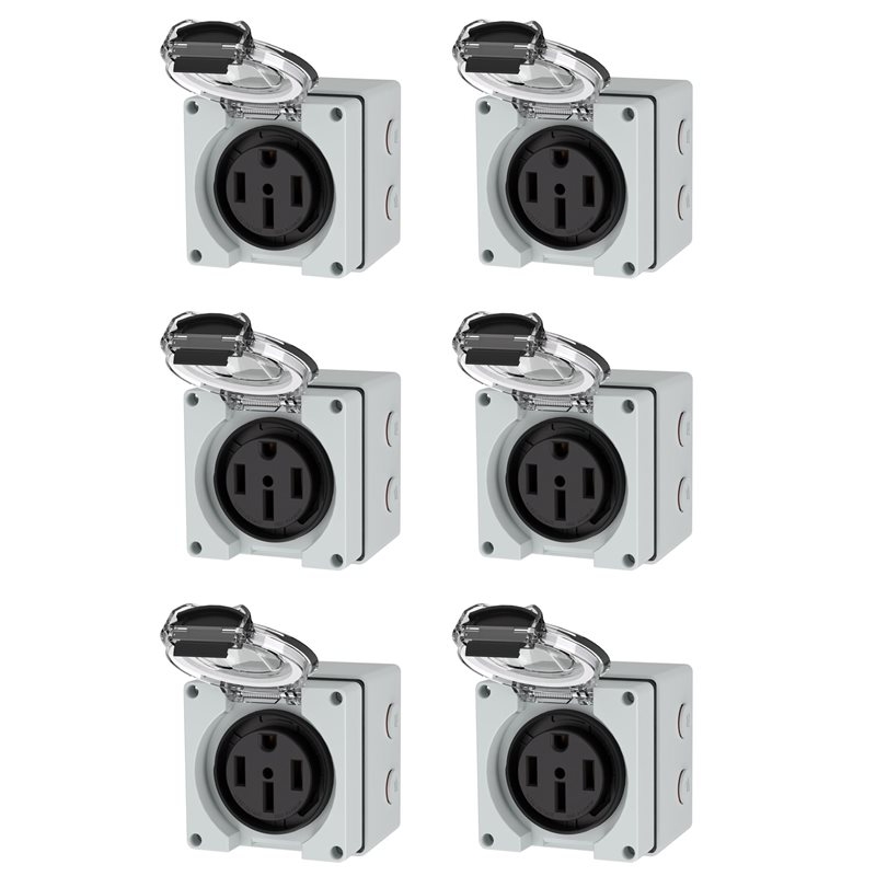 Y17A 6X 50Amp กล่องเต้ารับไฟฟ้ - Outdoor Power Receptacle บทวิจารณ์และราคา