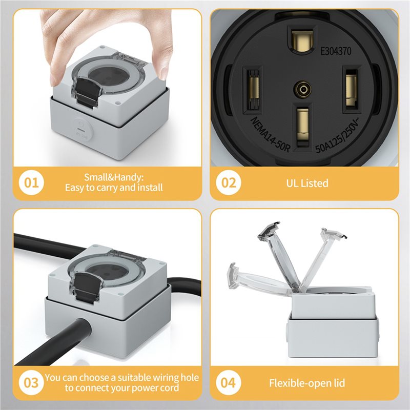 Y17A 6X 50Amp กล่องเต้ารับไฟฟ้ - Outdoor Power Receptacle บทวิจารณ์และราคา