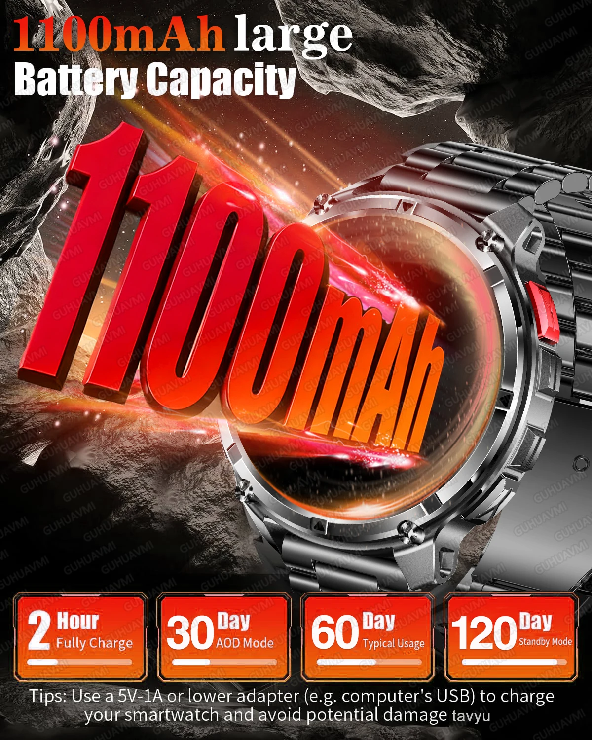 สมาร์ทวอทช์สำหรับผู้ชายรุ่นใหม - Outdoor Power Monitor บทวิจารณ์และราคา
