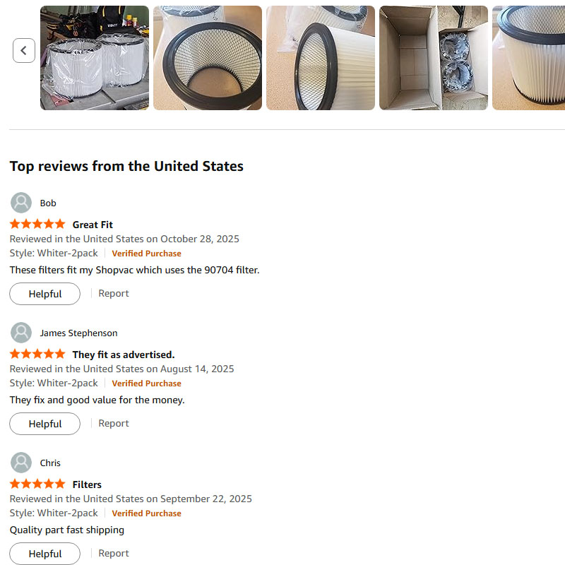 ตัวกรองทดแทนสําหรับ Shop-Vac 9 - Wet Dry Vacuum Shop บทวิจารณ์และราคา
