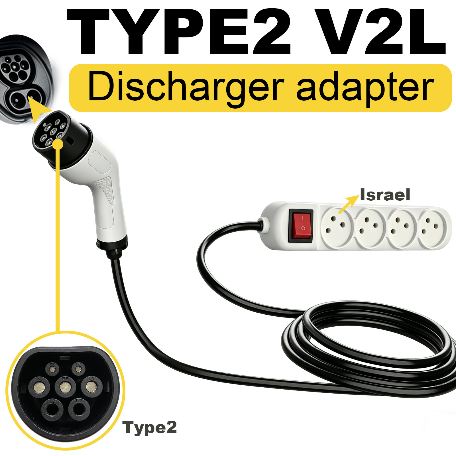 อะแดปเตอร์ปล่อยไฟฟ้า Type2 V2L - Outdoor Power Hub บทวิจารณ์และราคา