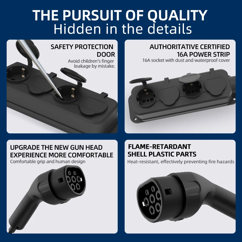 สายชาร์จรถยนต์ไฟฟ้าแบบพกพา 16A - Outdoor Power Plug บทวิจารณ์และราคา