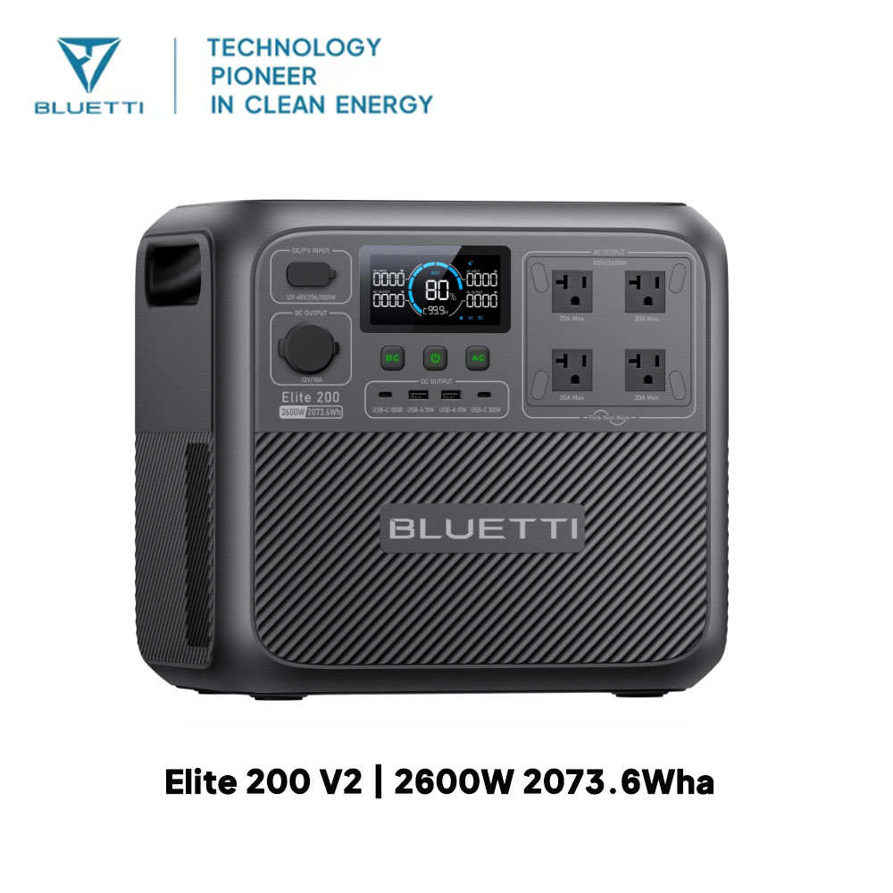 【รีนิว】BLUETTI Elite 200 V2 สถ - Outdoor Power Generator บทวิจารณ์และราคา