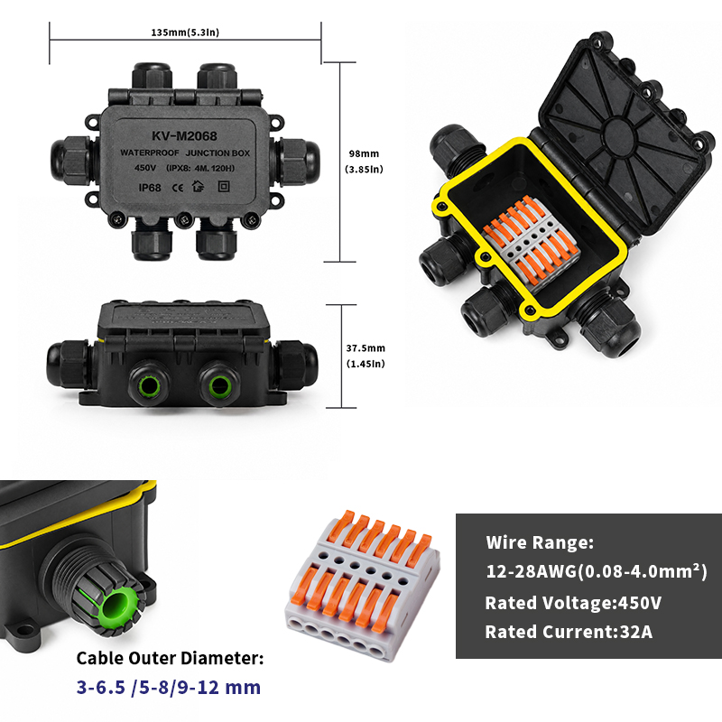 กล่องต่อสายไฟกันน้ำ IP68 แบบ 2 - Outdoor Power Junction บทวิจารณ์และราคา