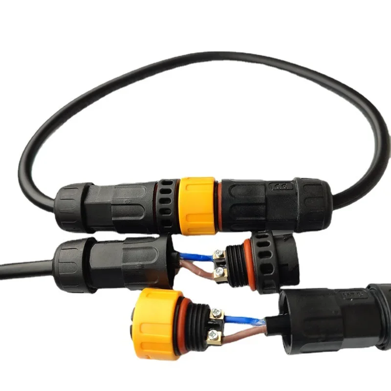 IP67 M19 2Pin ขั้วต่อตัวผู้ตัว - Outdoor Power Plug บทวิจารณ์และราคา