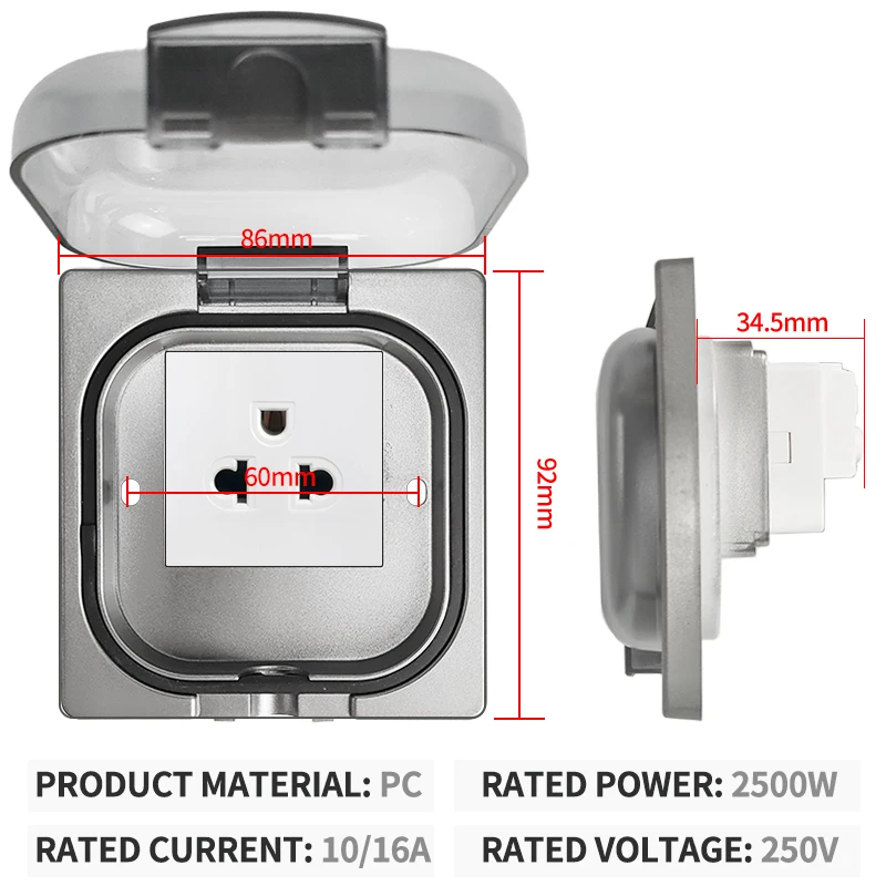เต้ารับไฟฟ้ากันน้ำกลางแจ้ง IP6 - Outdoor Power Receptacle บทวิจารณ์และราคา