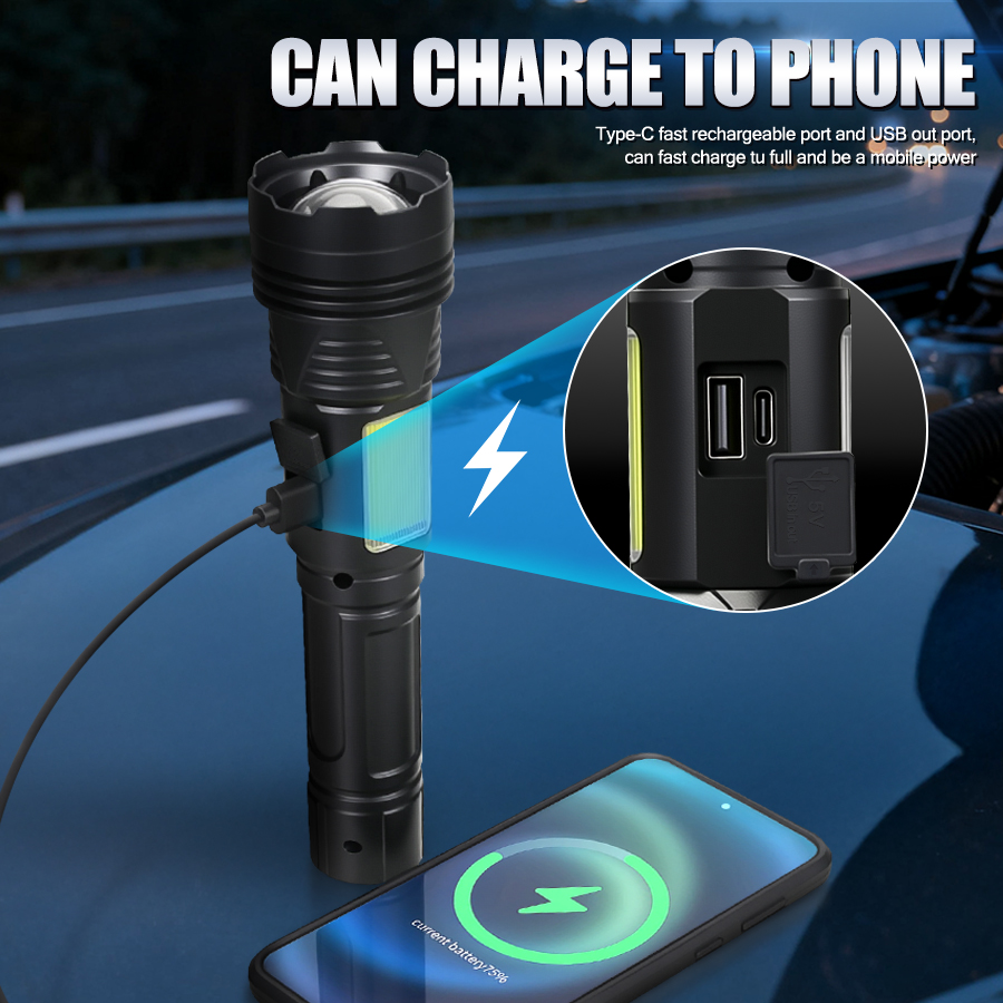 ไฟฉาย LED พลังสูงแบบพกพา ชาร์จ - Outdoor Power Bank บทวิจารณ์และราคา
